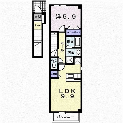 レスポワール勝瑞Ｍの間取り