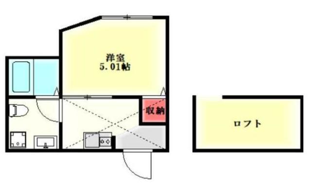 神奈川県相模原市中央区東淵野辺３の賃貸アパートの間取り