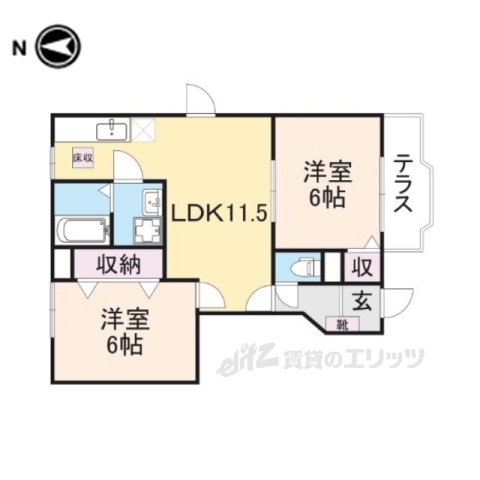 ウッズ３の間取り