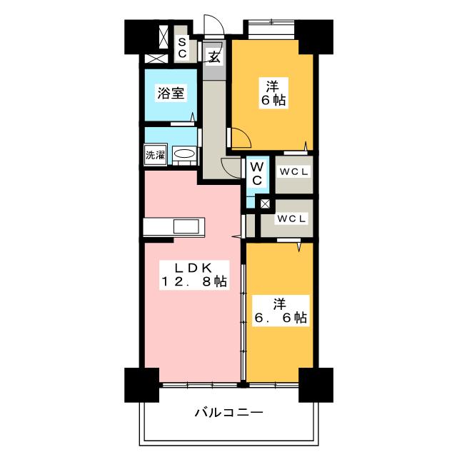 メルベーユ高宮駅前の間取り