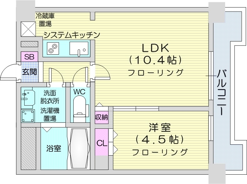 UURコート札幌北三条の間取り