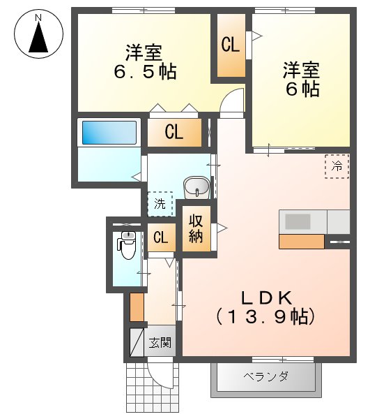 シャンピア　Ａの間取り