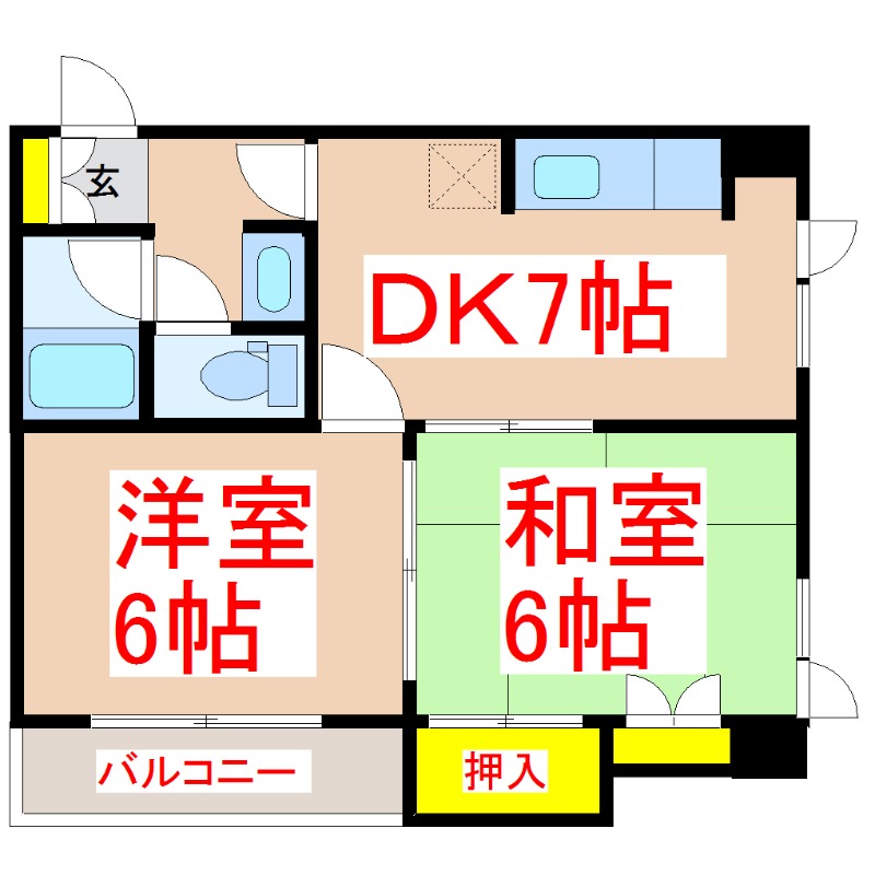 エクステンド郡元の間取り