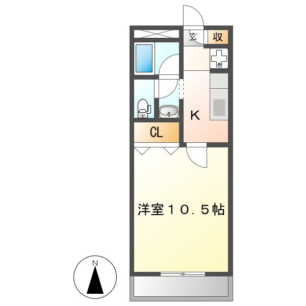 【倉敷市昭和のマンションの間取り】