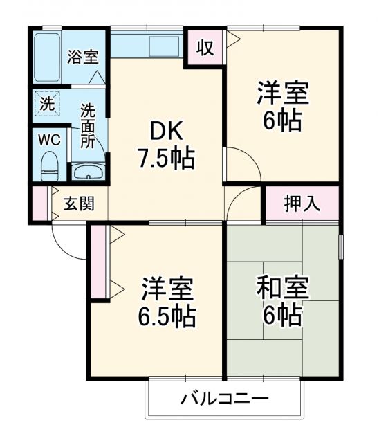 スカイ・ビレッジＢの間取り