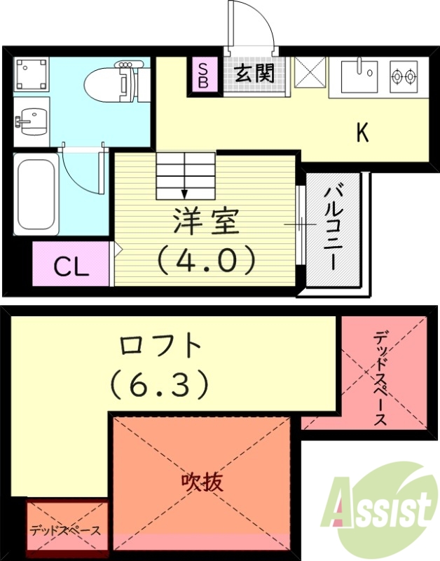 【フォンテーヌ武庫川の間取り】