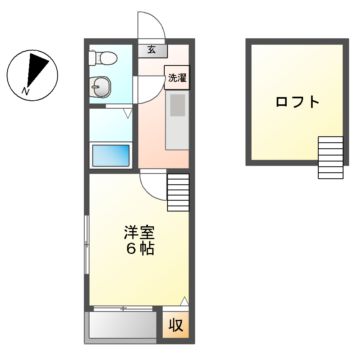 名古屋市南区本城町のアパートの間取り