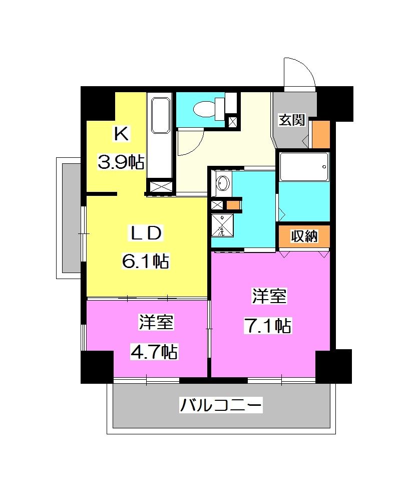 東久留米市東本町のマンションの間取り