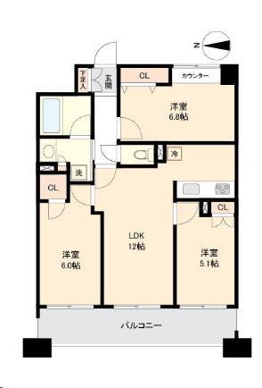 グランカーサ仙台五橋の間取り