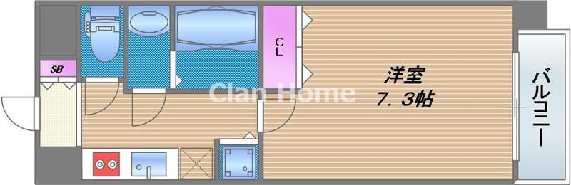 S-RESIDENCE緑橋駅前の間取り