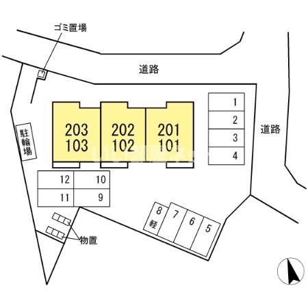 【（仮）ＤーＲＯＯＭ富士河口湖町船津の駐車場】