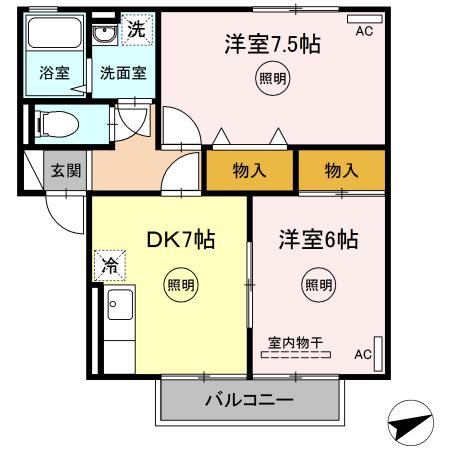 一本木ハイム E棟の間取り