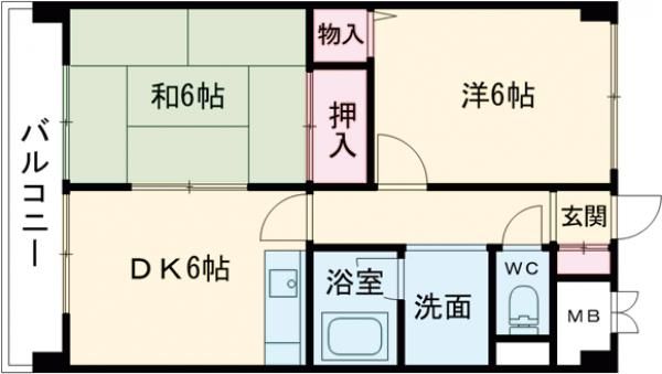 西脇市上野のマンションの間取り