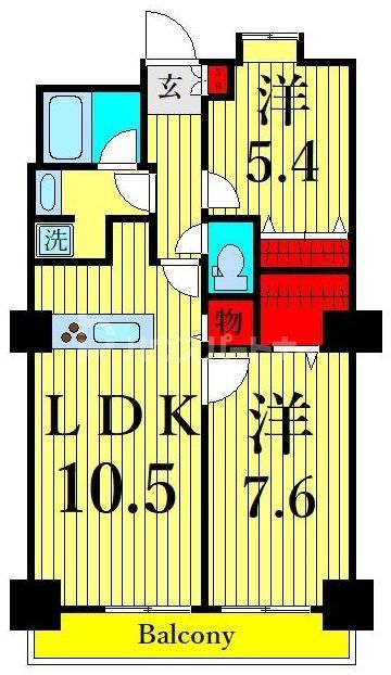 【ロイヤルパークスタワー南千住の間取り】