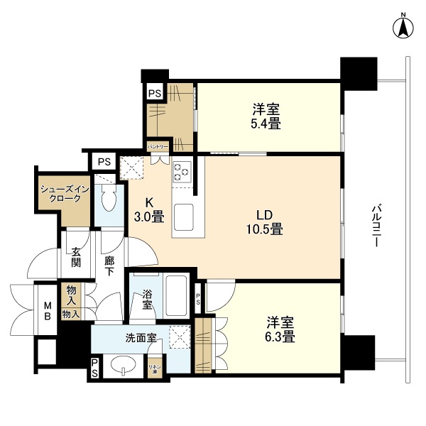 ブランズタワー御堂筋本町の間取り