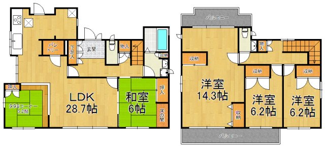 川西市丸山台2丁目戸建ての間取り