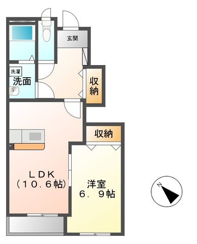 ひたちなか市大字馬渡のアパートの間取り