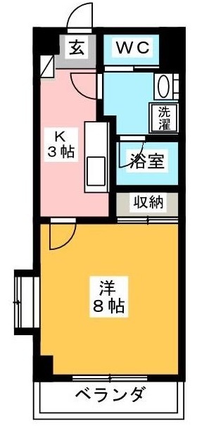 小田原市栄町のマンションの間取り