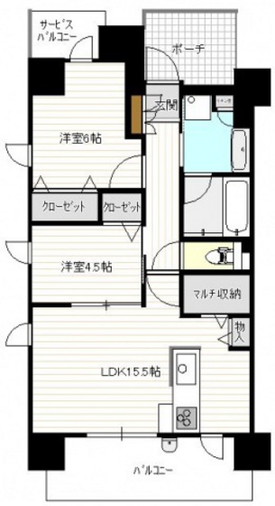 広島市中区舟入本町のマンションの間取り