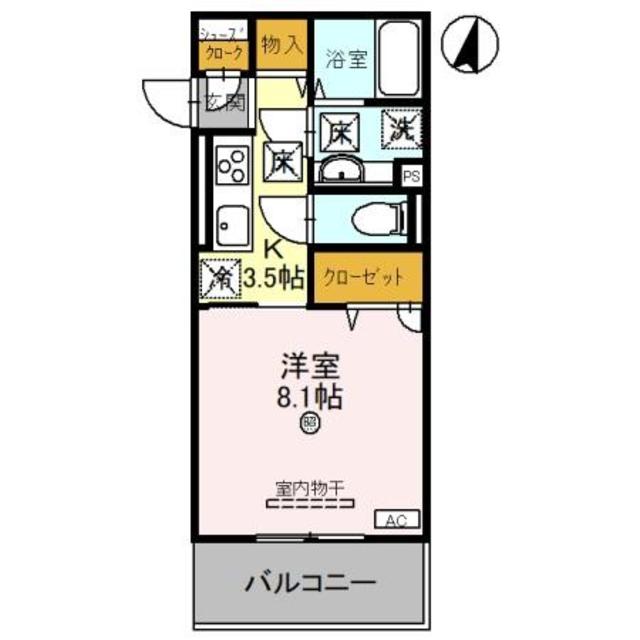 和歌山市岡円福院東ノ丁のアパートの間取り