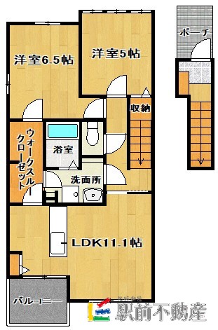 小郡市小郡のアパートの間取り