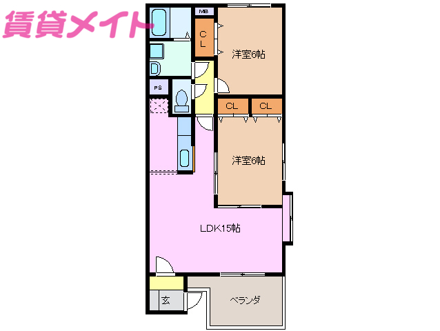 メゾンソレイユの間取り