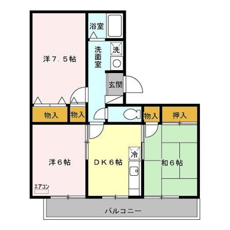 プリムヴェール　参番館の間取り