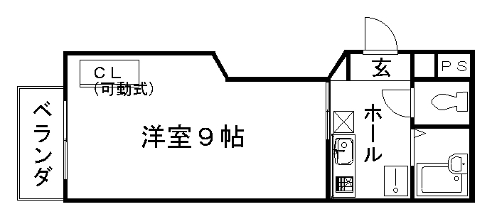 京都市中京区橋西町のマンションの間取り