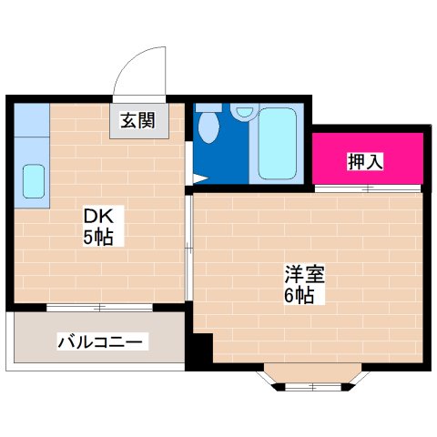 大阪市平野区長吉六反のマンションの間取り