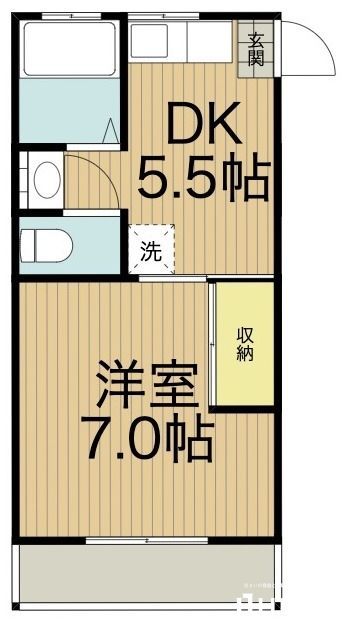 立川市幸町のアパートの間取り