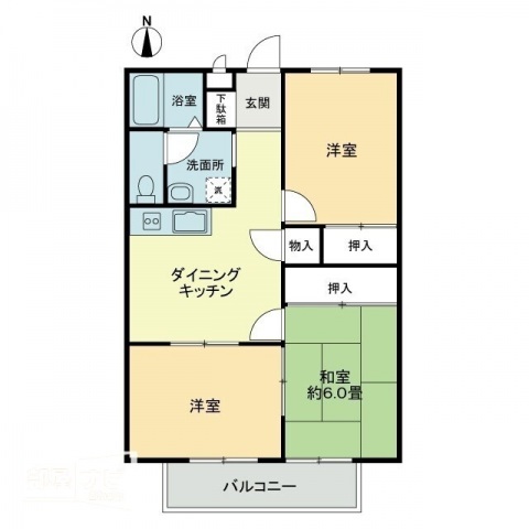 【フォブール大井Ｂの間取り】