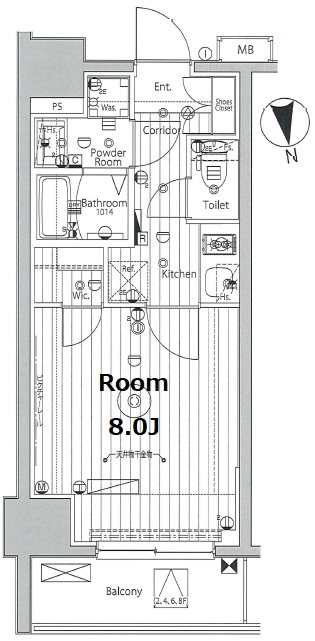 プロスタイルウェルス品川戸越MDの間取り