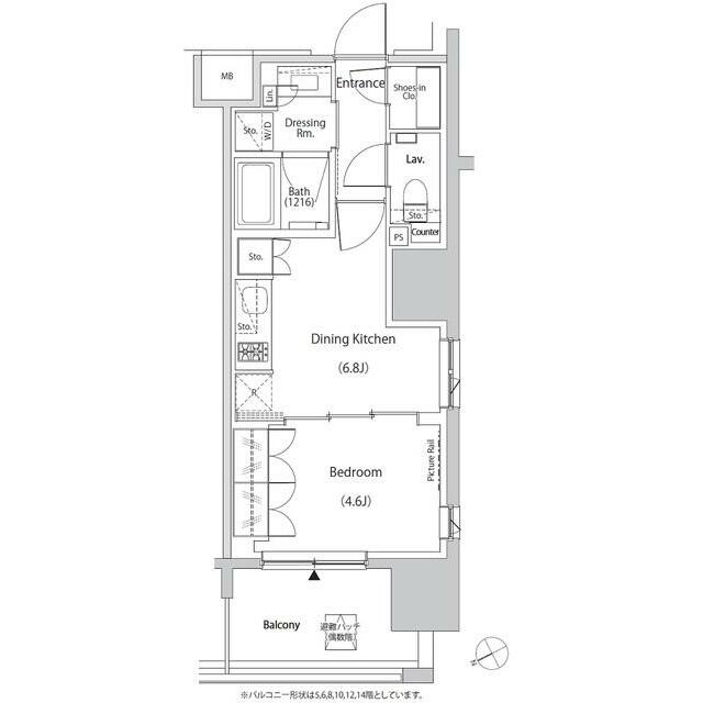 【豊島区目白のマンションの間取り】