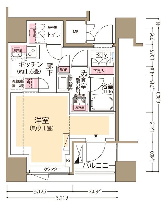 フロール横濱関内の間取り