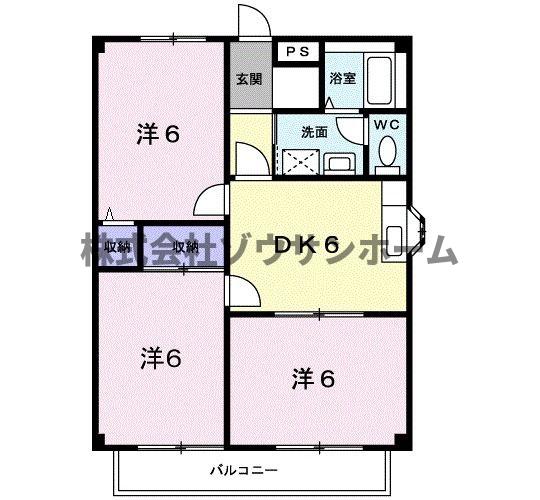 フロイデガルテンＢの間取り