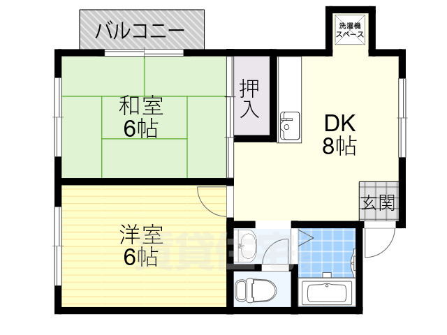 堺市堺区出島海岸通のマンションの間取り