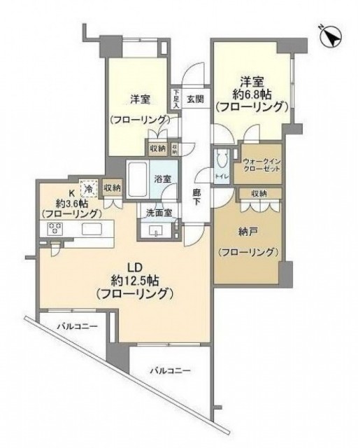 大田区北千束のマンションの間取り