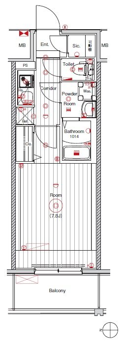 メイクス名駅太閤の間取り