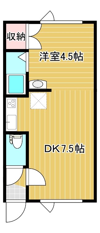 第21日研ハイツの間取り