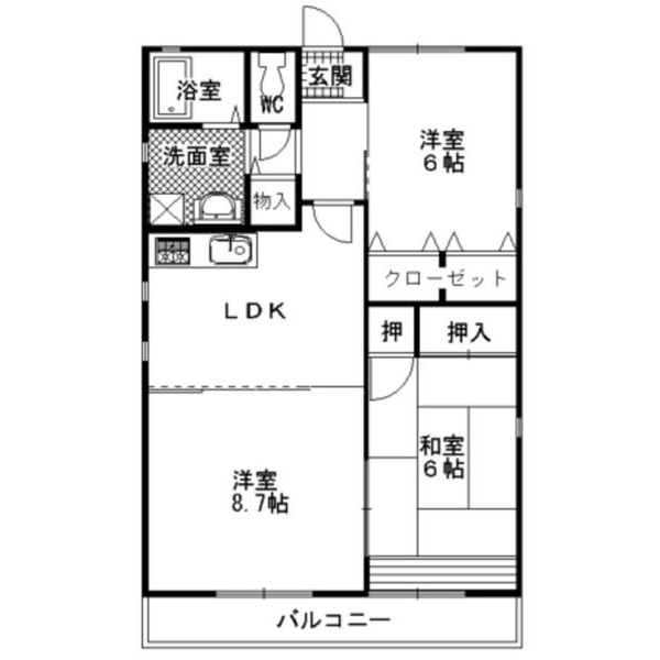 ハイム梅ノ木の間取り