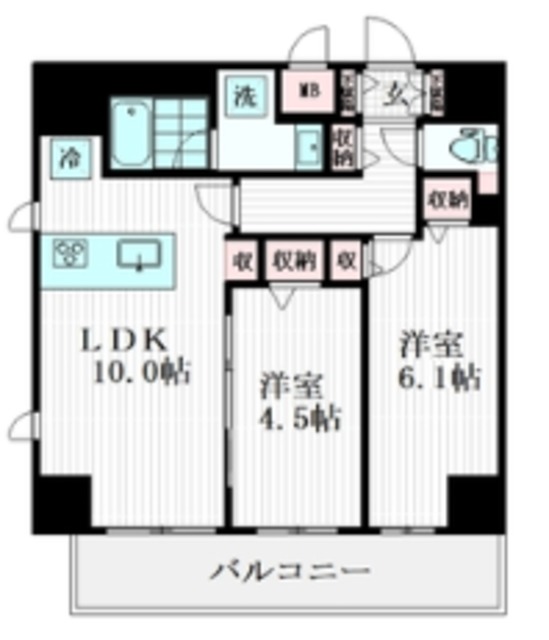 レフィールオーブ町屋駅前の間取り