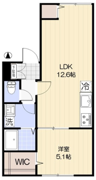 東京都板橋区仲町（マンション）の賃貸物件の間取り