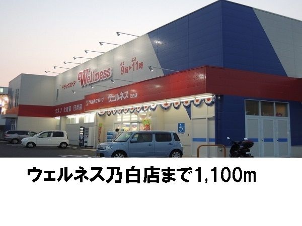 ドラックストア　ウェルネス乃白店（ドラッグストア）まで1100m