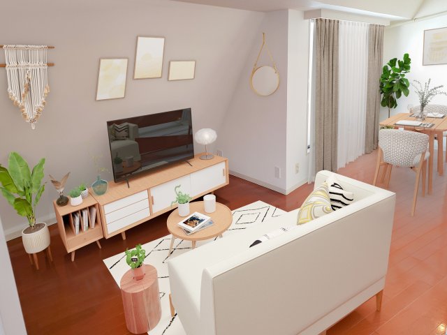 居室・リビング　※写真の備品や家具はイメージです。実際のお部屋には設置されて