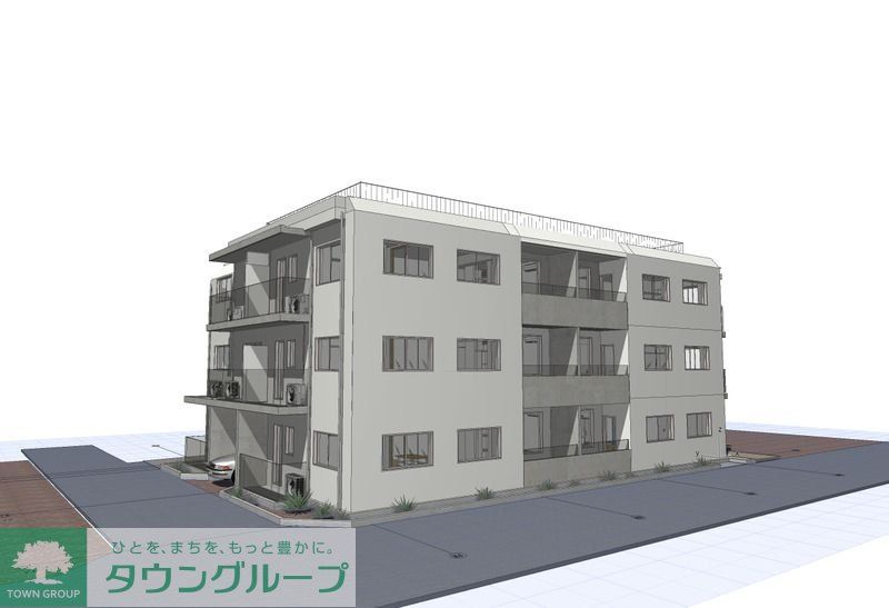 建物外観　※建築中のためイメージパース参考