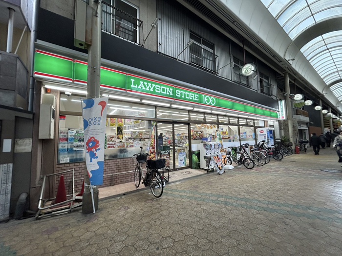 コンビニ　100円ローソン天下茶屋店（コンビニ）まで93m