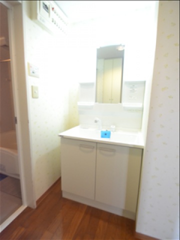 洗面設備　写真は別のお部屋です。