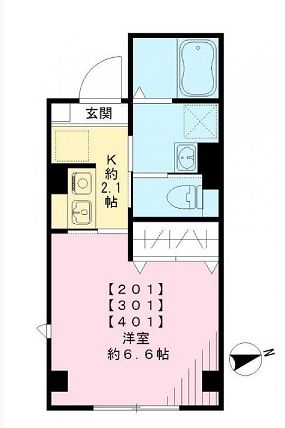 プラム二長町の間取り写真