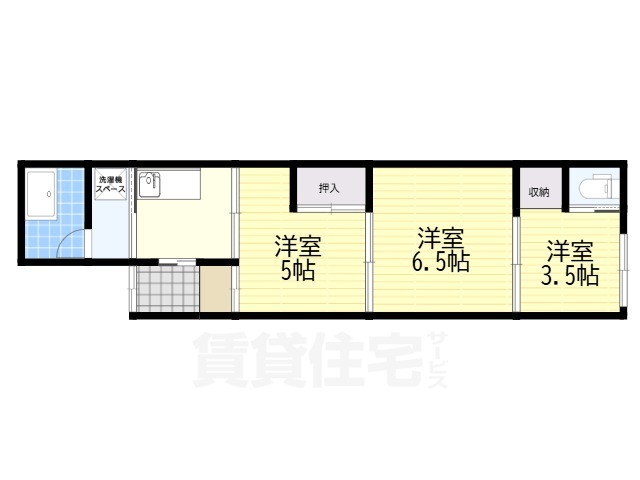 ＪＲ東海道本線 茨木駅 徒歩8分 1階建 築83年の間取り写真
