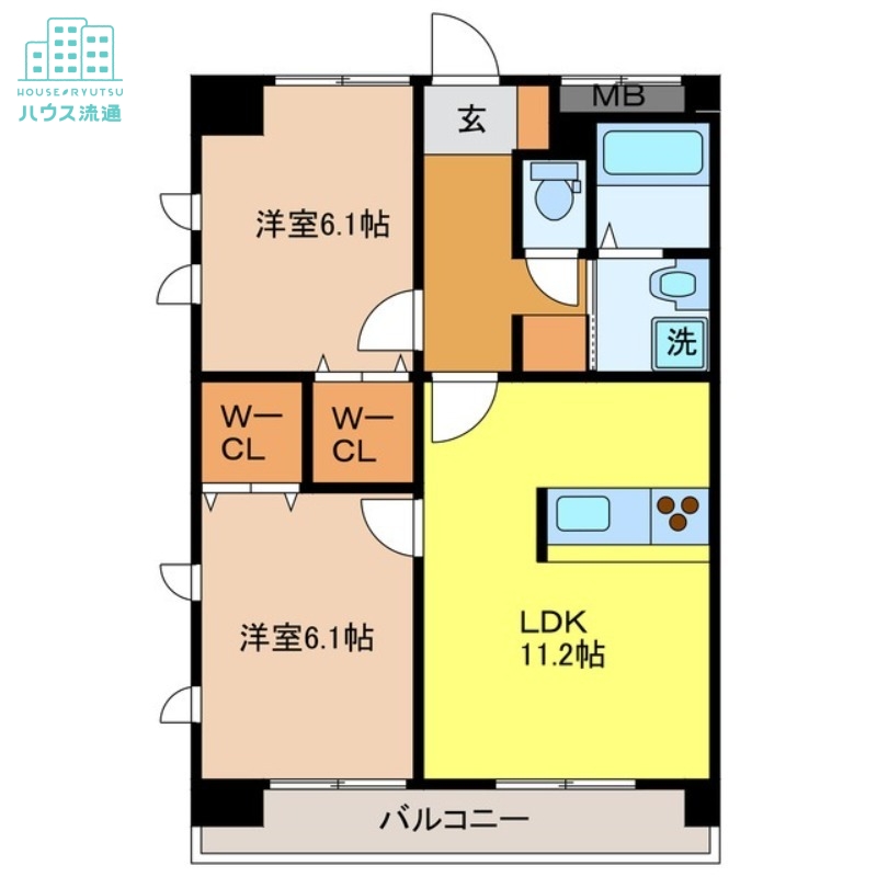 ＪＲ長崎本線 長崎駅 バス乗車時間：36分 最寄りバス停で下車 徒歩1分 4階建 築10年の間取り写真